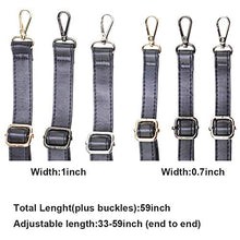 
                        
                          Muat gambar ke penampil Galeri, SUPXINJIA Leather Purse Strap Replacement - Adjustable for Handbags Crossbody or Shoulder Bags 34-59 Inch Long, 0.7 Inch Wide, Black with Gold Clasp
                        
                      
