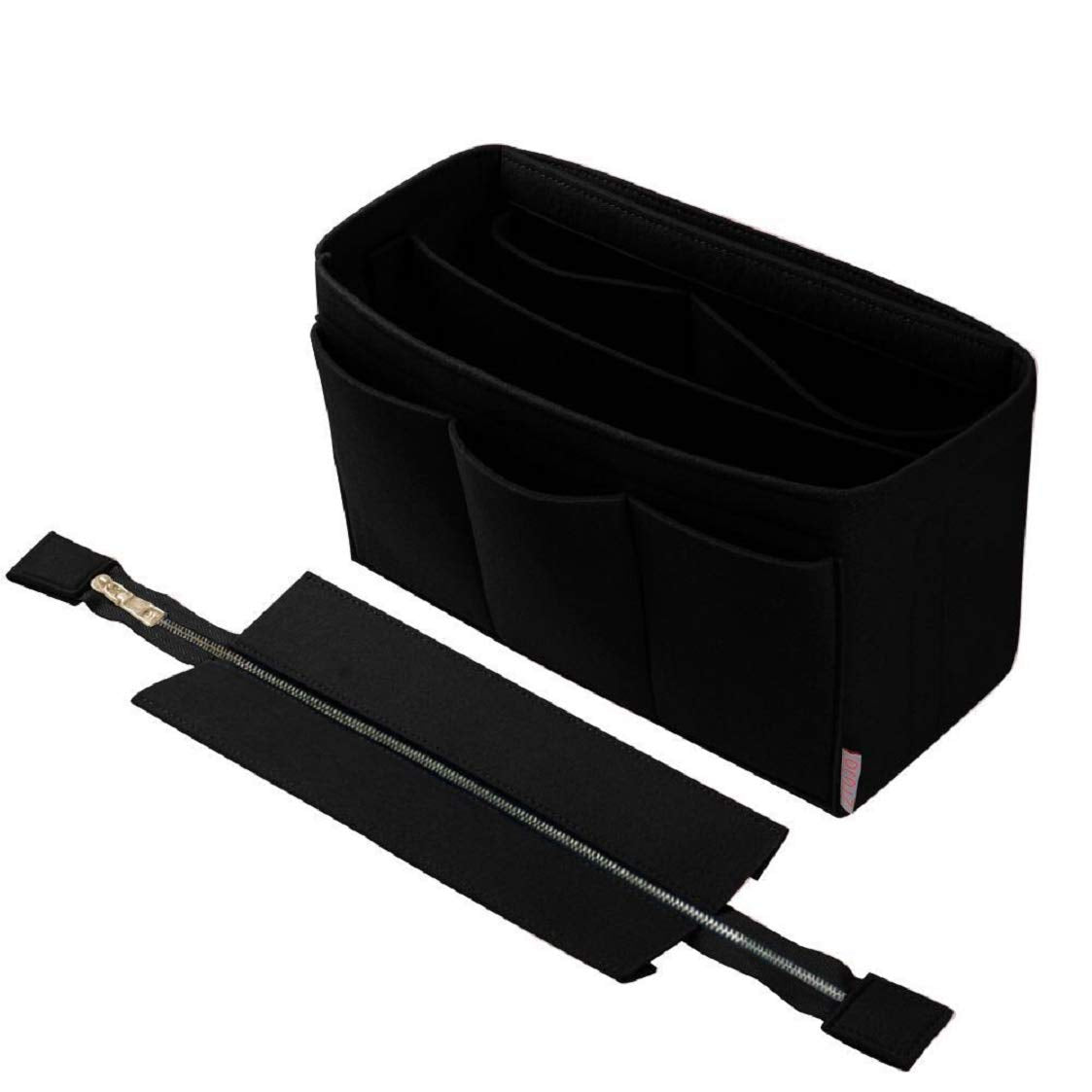 Purse Organizer Insert, Bag Organizer with NEW Detachable Zipper cover, fits Speedy Neverful, St Lious, Tote, 5 Size