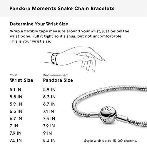 PANDORA Jewelry Smooth Moments Snake Chain Charm Sterling Silver Bracelet - JOY2ESpree