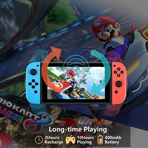 Joy-Pad Controller Compatible with Switch Joy-Con (L/R) - Blue and red, with Wristband - JOY2ESpree