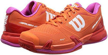 
                        
                          Load image into Gallery viewer, Wilson Rush Pro 2.5 Women's Tennis Shoe Orange/Red/Violet - JOY2ESpree
                        
                      