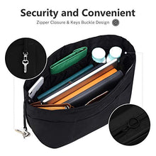 
                        
                          Load image into Gallery viewer, bridawn Nylon Tote Organizer Purse Insert Pocketbook Organizer Insert Handbag Divider with Handles Zipper Closure
                        
                      