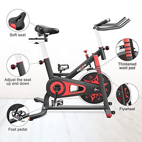 RELIFE REBUILD YOUR LIFE Exercise Bike Indoor Cycling Bike Stationary Bicycle with Resistance Workout Home Gym Cardio Fitness Machine Upright Bike - JOY2ESpree