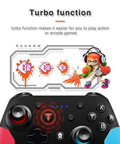 Wireless Switch Pro Controller for Nintendo Switch with Adjustable Turbo Function - JOY2ESpree