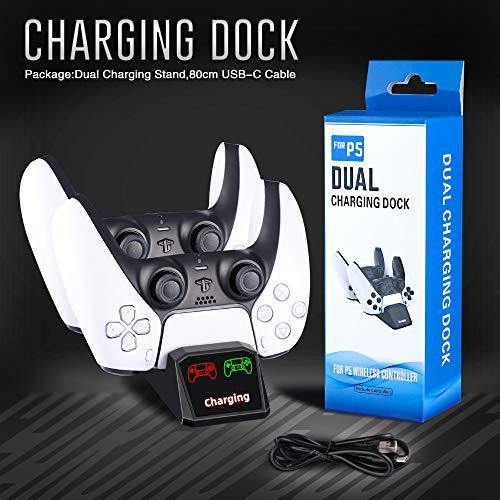 PS5 Controller Charger Dock, Dual USB Type C Fast Charging - JOY2ESpree
