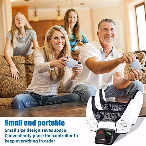 Controller Charger for PS5, Dual USB C Ports PS5 Controller Charging Station Dock for Sony Playstation 5 DualSense Wireless Controller - JOY2ESpree