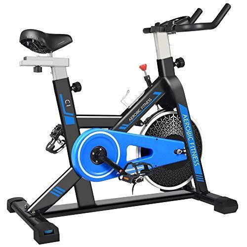 cycool Exercise Bike Indoor Cycling Bike Stationary Workout Bike Fitness Training Bikes with Phone Stand LCD Monitor Comfortable Seat Cushion - JOY2ESpree