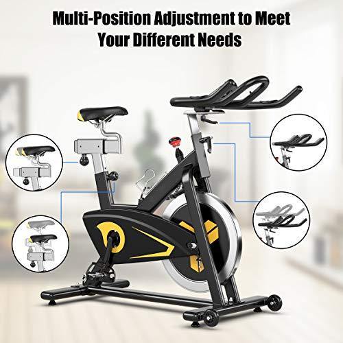 GYMAX Indoor Stationary Bike, 30LBS Flywheel Magnetic Cycling Bike with LCD Monitor - JOY2ESpree