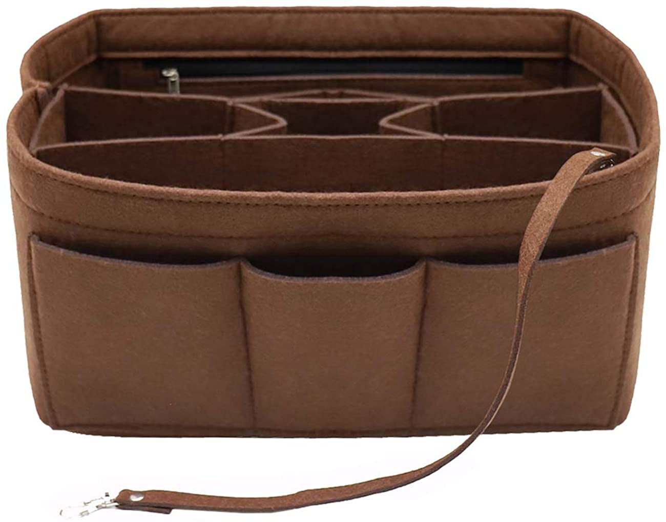 Felt Fabric Purse Tote Diaper Bag Organizer Insert Bag in Bag with Zipper Inner Pocket For Neverfull Speedy