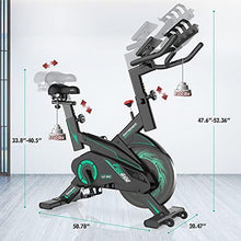 
                        
                          Cargar imagen en el visor de la galería, Pooboo Indoor Cycling Bike Belt Drive Exercise Bike Stationary with Comfortable Seat Cushion, Tablet Holder and LCD Monitor for Home Workout - JOY2ESpree
                        
                      