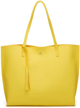 
                        
                          將圖片載入圖庫檢視器 Women's Soft Faux Leather Tote Shoulder Bag from Dreubea, Big Capacity Tassel Handbag
                        
                      