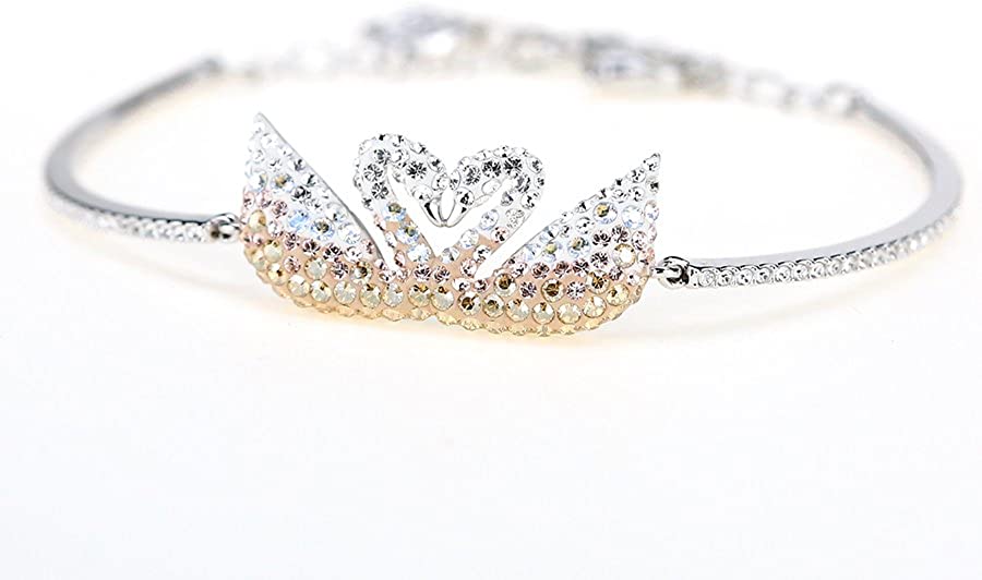 SWAROVSKI Women's Iconic Swan Crystal Jewelry Collection, Rhodium Finish - JOY2ESpree