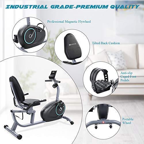 MARNUR Recumbent Exercise Bike Indoor Cycling Stationary Magnetic Home - JOY2ESpree