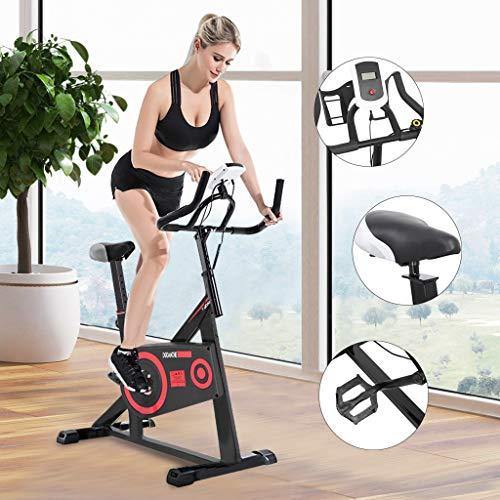 Indoor Exercise Bike with LED Display, Stationary Bicycle for Cardio Fitness, Home Upright Cycling Bike - JOY2ESpree