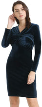 
                        
                          Load image into Gallery viewer, YHINTLFS Women Velvet Party Dress Long Sleeve V-Neck Wrap Mini Dress
                        
                      