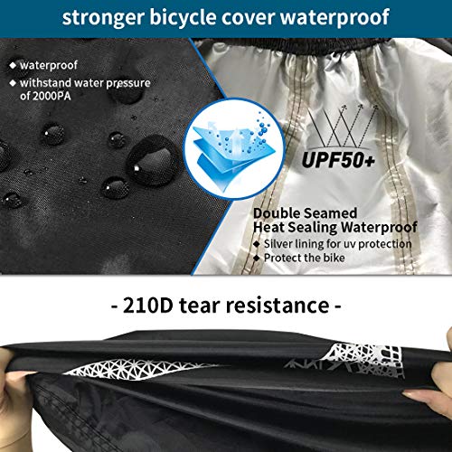 Bike Covers Outdoor Storage Waterproof,Bicycle Cover Waterproof Outdoor,210D Tear-Proof