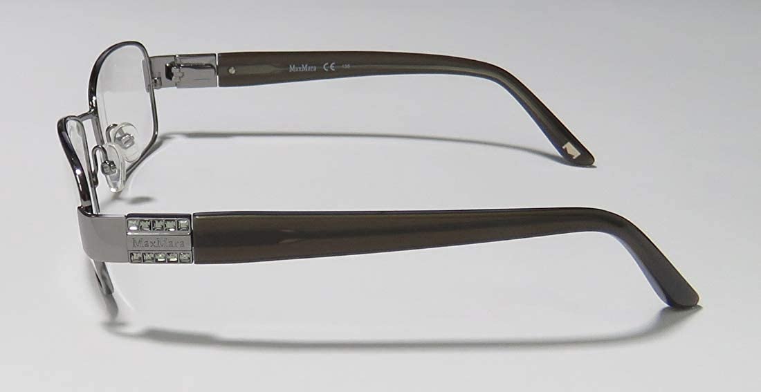 Max Mara 1128 Womens/Ladies Designer Full-rim Crystals Flexible Hinges Authentic Contemporary Classy Eyeglasses/Eyewear