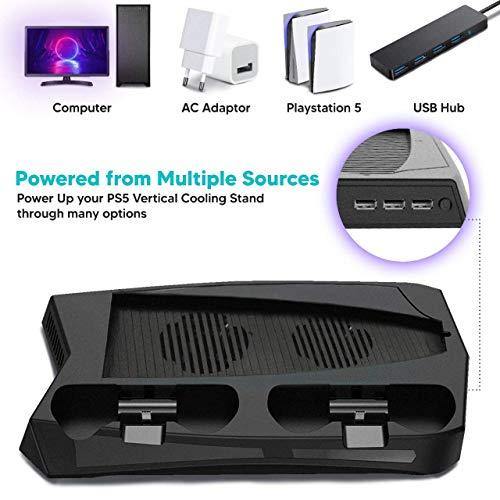 LIVIOR PS5 Stand Cooling Fan Station Accessories - JOY2ESpree