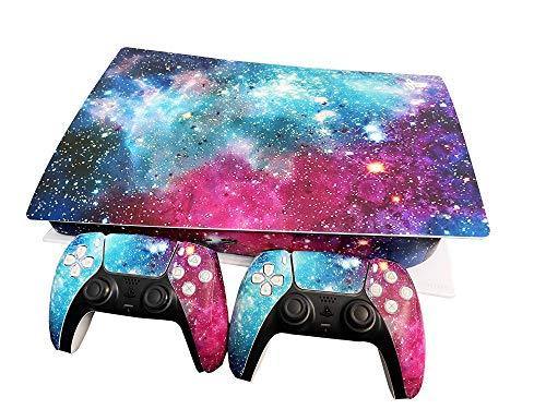 PS5 Console and Controller Skin Vinyl Sticker Decal Cover for PlayStation 5 Console and Controllers, Disk Edition -Starry Galaxy - JOY2ESpree