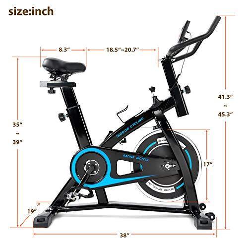 Merax Exercise Bike Indoor Cycling Bike Cycle Trainer Adjustable Stationary Bike 330LBS Weight Capacity - JOY2ESpree