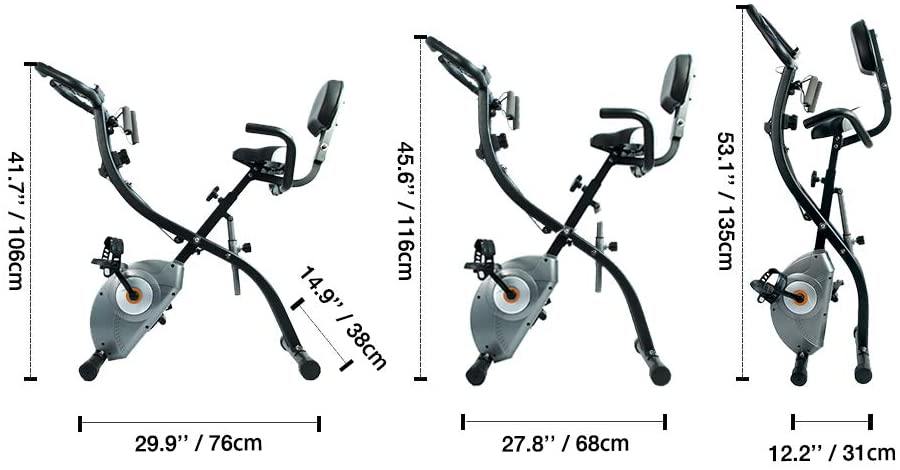 ATIVAFIT Indoor Cycling Bike Folding Magnetic Upright Bike Stationary Bike Recumbent Exercise Bike - JOY2ESpree