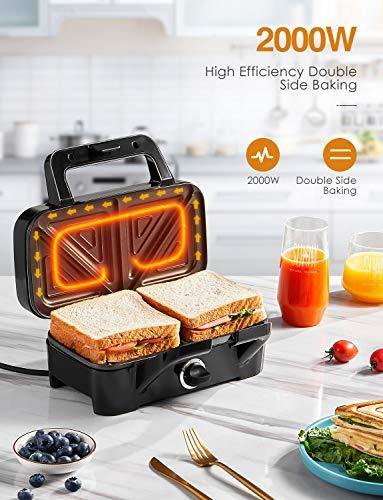 Decen Waffle Maker with Removable Plates Sandwich Maker 3 in 1 - JOY2ESpree