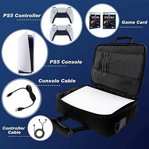PS5 Carrying Case with PS5 Controller Cover and 4 PCS Joystick Cap - JOY2ESpree
