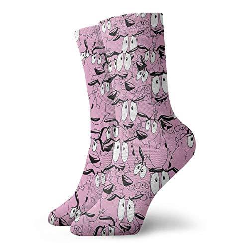 Wilson-Martin Courage The Cowardly Dog Pattern Socks Casual Socks Sports Socks Fun Work Socks for Men/Women 11.8Inch - JOY2ESpree