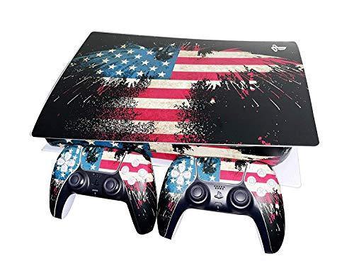 YK MALL PS5 Console PS5 Stickers Vinyl America Flag Skin Pattern Decals Skin Sticker - JOY2ESpree