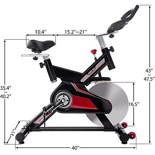 Merax Gym Exercise Bike - Indoor Cycling Bike Stationary 400lbs Weight Capacity Padded Seat Cushion - JOY2ESpree