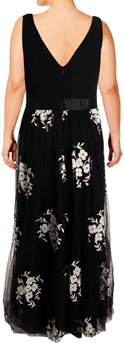 LAUREN RALPH LAUREN Womens Cantina Special Occasion Embroidered Evening Dress - JOY2ESpree