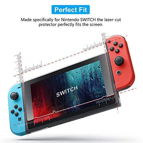 [3 Pack] Screen Protector Tempered Glass for Nintendo Switch, iVoler Transparent HD Clear Anti-Scratch Screen Protector Compatible Nintendo Switch - JOY2ESpree