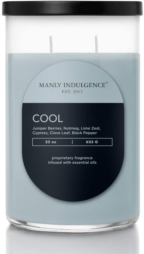 Manly Indulgence Sea Salt & Ginger Scented Jar Candle, 15 Oz, White