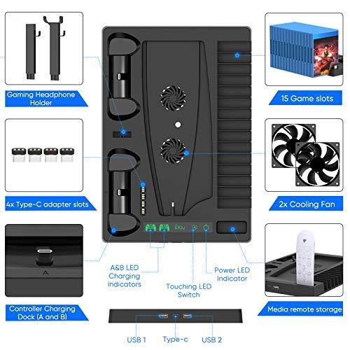 Cooling Fan Stand for Playstation 5 Console and Playstation 5 Digital Edition - JOY2ESpree