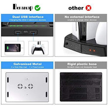 
                        
                          Load image into Gallery viewer, Benazcap Cooling Station for PS5 Console, PS5 Vertical Stand with Cooling Fan - JOY2ESpree
                        
                      