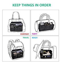 
                        
                          गैलरी व्यूवर में इमेज लोड करें, MA STRAP Felt Insert Organizer Bag Handbag Organizer Insert with Zipper Pouch for Speedy Neverfull Longchamp Tote
                        
                      