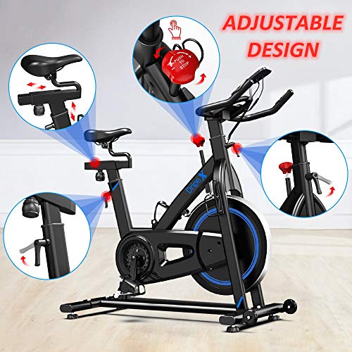 Dripex Magnetic Resistance Indoor Exercise Bike (2021 Upgraded Version), Studio Quality - JOY2ESpree