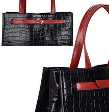 
                        
                          Load image into Gallery viewer, Antonio Valeria Emma Croco Print Leather Tote Bag For Women - JOY2ESpree
                        
                      