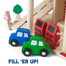 
                        
                          Load image into Gallery viewer, Imagination Generation Downtown Deluxe Wooden Parking Garage Ramp &amp; Service Station Playset with Elevator
                        
                      