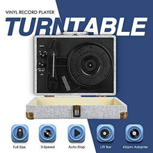 
                        
                          Muat gambar ke penampil Galeri, Souidmy Vinyl Record Player, Bluetooth Turntable with Speakers, 3-Speed, AUX/Headphone/RCA Port, Equipped New Wireless Function, Silver Mist - JOY2ESpree
                        
                      