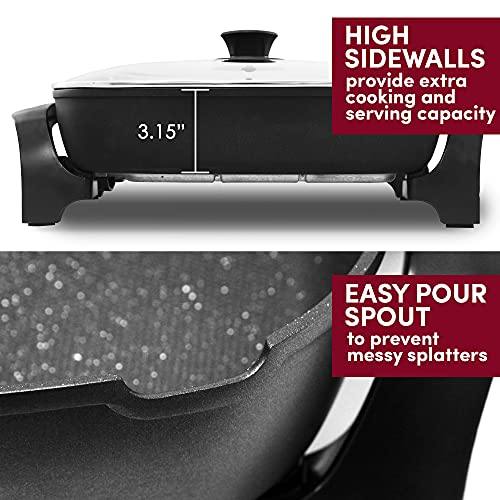 Elite Gourmet EG-6203 PFOA-Free 16"x 3"x3.2" Scratch Resistant - JOY2ESpree