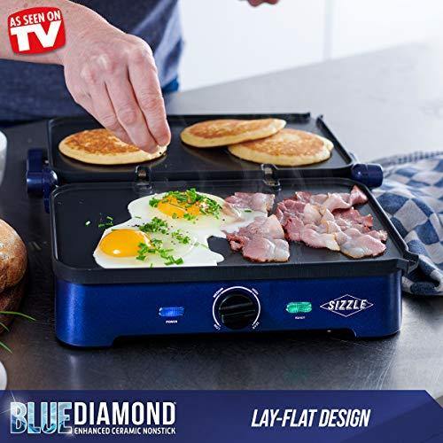 Blue Diamond Cookware Sizzle Griddle Ceramic Nonstick Electric Griddle - JOY2ESpree