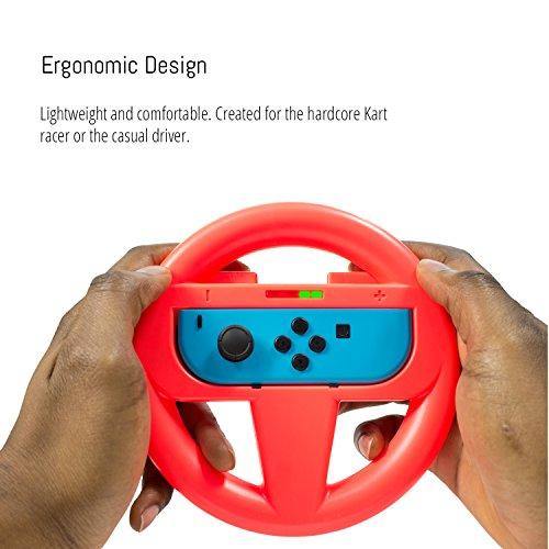 Steering wheels for Nintendo switch joycons and Mario Kart parties & tournaments TWIN PACK - JOY2ESpree