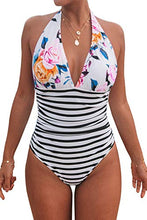 
                        
                          Load image into Gallery viewer, CUPSHE Women's One Piece Swimsuit Halter Plunge Neck Ruched Tummy Control Bathing Suits
                        
                      