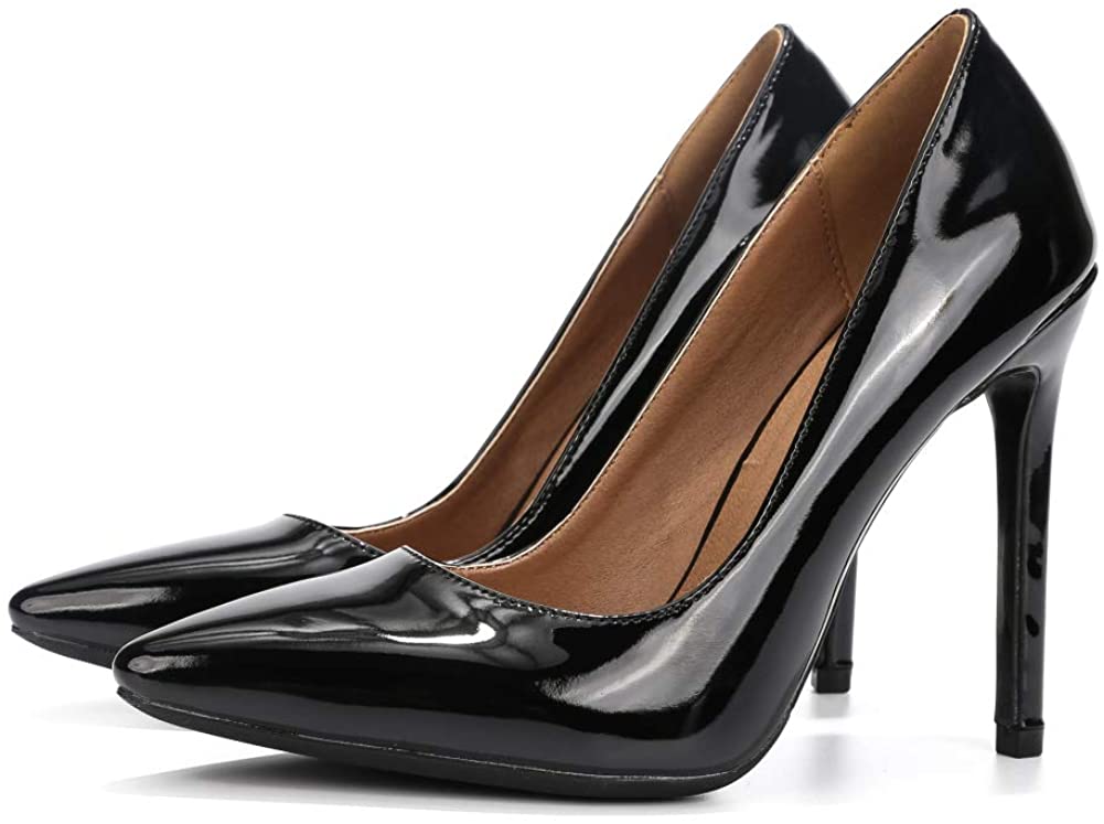 LIURUIJIA Womens Stiletto Pumps Pointed Toe High Heel Slip On Wedding Party Office Shoes 666