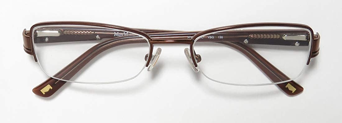 Max Mara 1085 Womens/Ladies Designer Half-rim Spring Hinges Brand Exclusive Collectible Eyeglasses/Eyewear