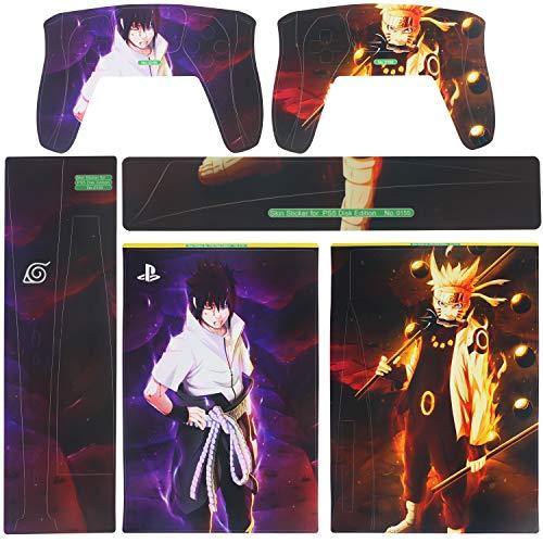 PS5 Console Skin and PS5 Controller Skins Set, Playstation 5 Skin Wrap Decal Sticker PS5 Disk Edition, Leaf Shinobi Anime Decal Kit - JOY2ESpree