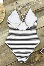 
                        
                          將圖片載入圖庫檢視器 CUPSHE Women's One Piece Swimsuit Striped Scoop Neck Cross Back Beach Swimwear Bathing Suits
                        
                      