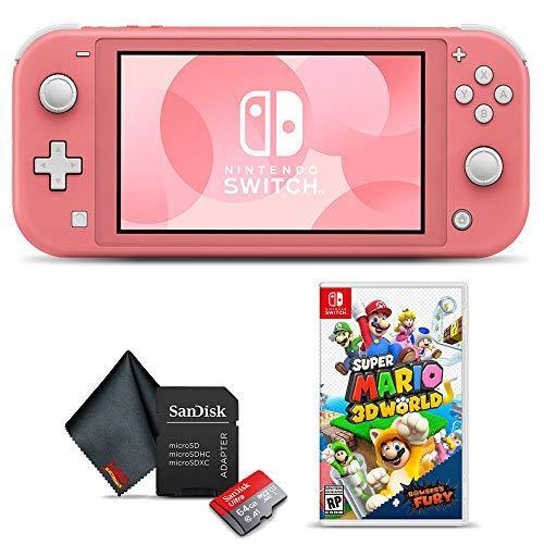 Nintendo Switch Lite Coral (HDHSPAZAA) Gaming Console Bundle - JOY2ESpree