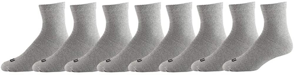 Wilson mens Dri-tech Moisture Control Athletic Quarter Socks, 8 Pack Multipack - JOY2ESpree